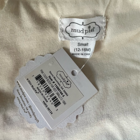 12-18 Month Pink Color-Block Faux Fur Toddler Vest - Picture 5 of 5